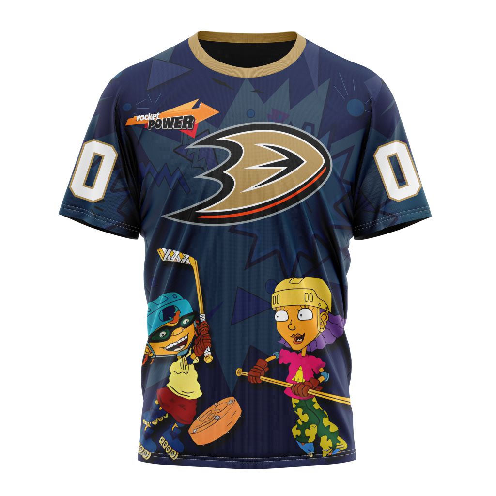 Buildercar - Anaheim Ducks For Rocket Power Personalized Name And Number T-Shirt