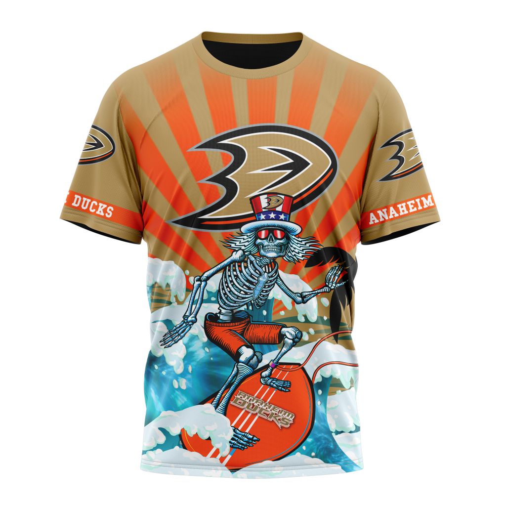 Buildercar - Anaheim Ducks Kits For The Grateful Dead Personalized Name And Number T-Shirt
