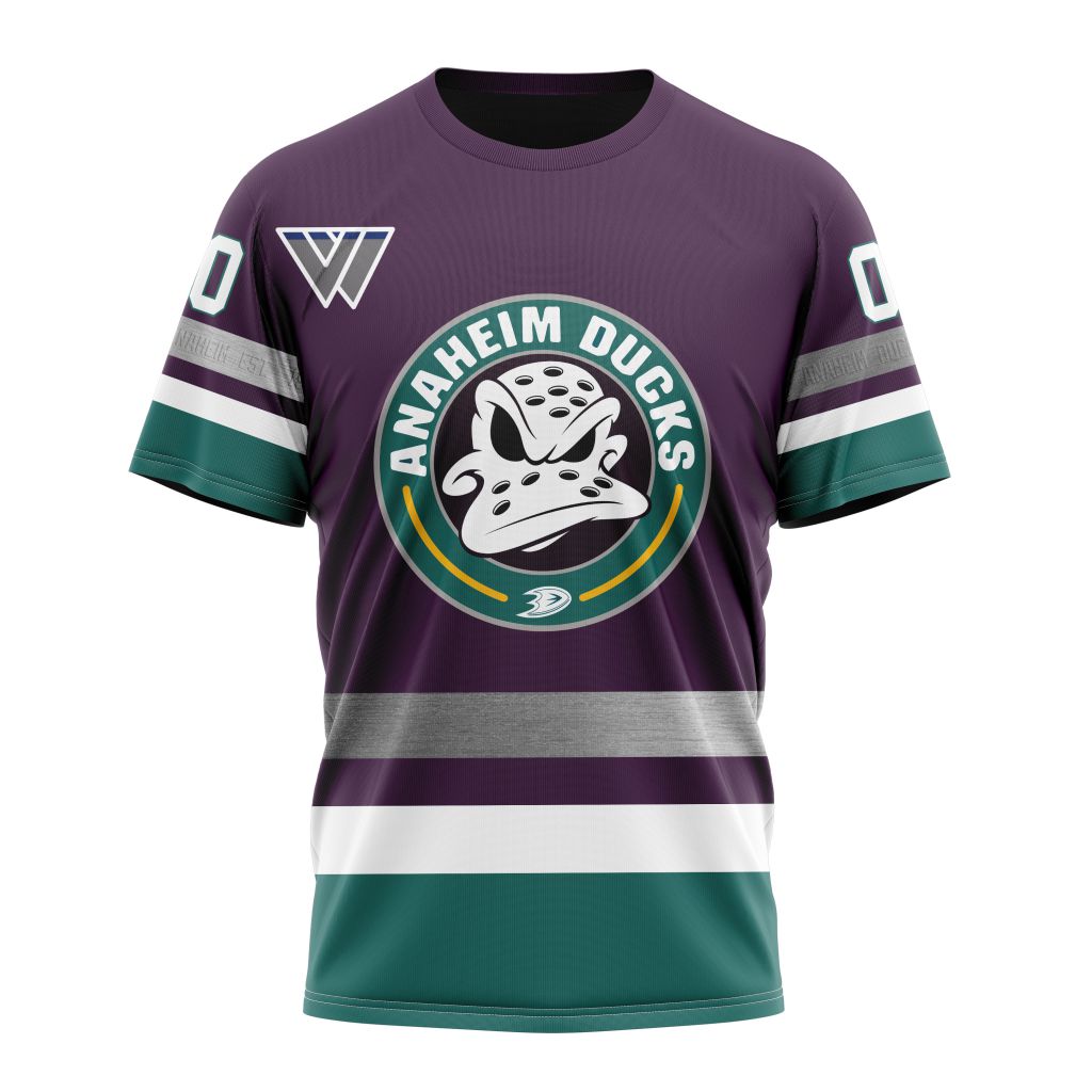 Buildercar - Anaheim Ducks Mighty Ducks 30th Anniversary Personalized Name And Number T-Shirt