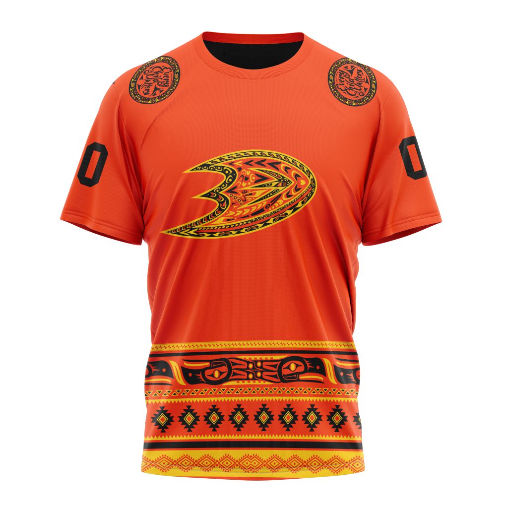 Buildercar - Anaheim Ducks National Day For Truth And Reconciliation Personalized Name And Number T-Shirt