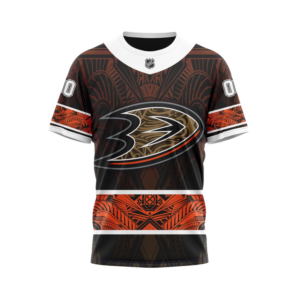 Buildercar - Anaheim Ducks Native With Samoa Culture Personalized Name And Number T-Shirt