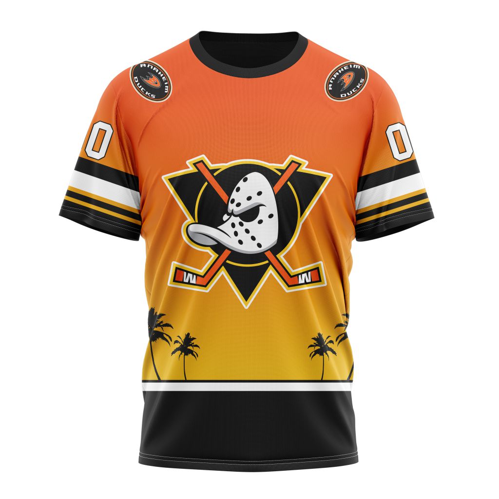 Buildercar - Anaheim Ducks New Gradient Series Concept Personalized Name And Number T-Shirt