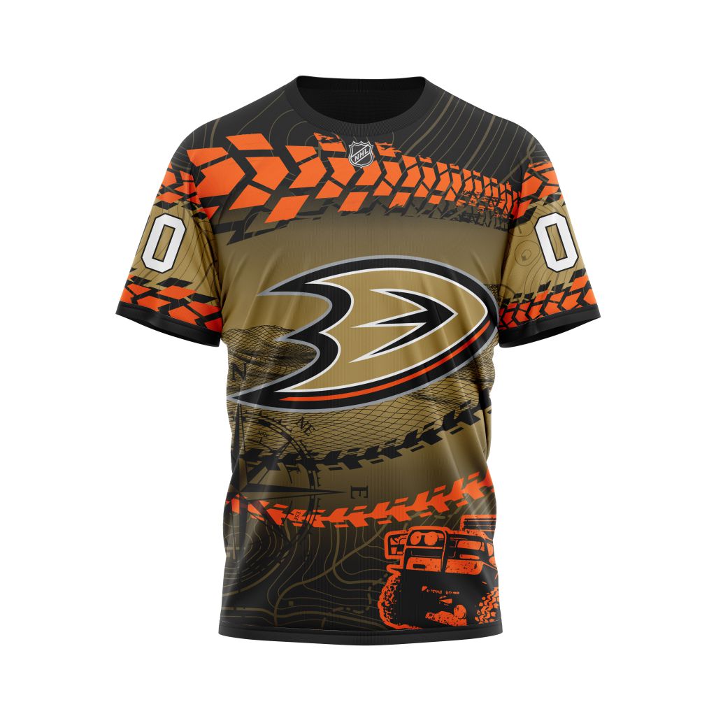 Buildercar - Anaheim Ducks Off Road Style Personalized Name And Number T-Shirt