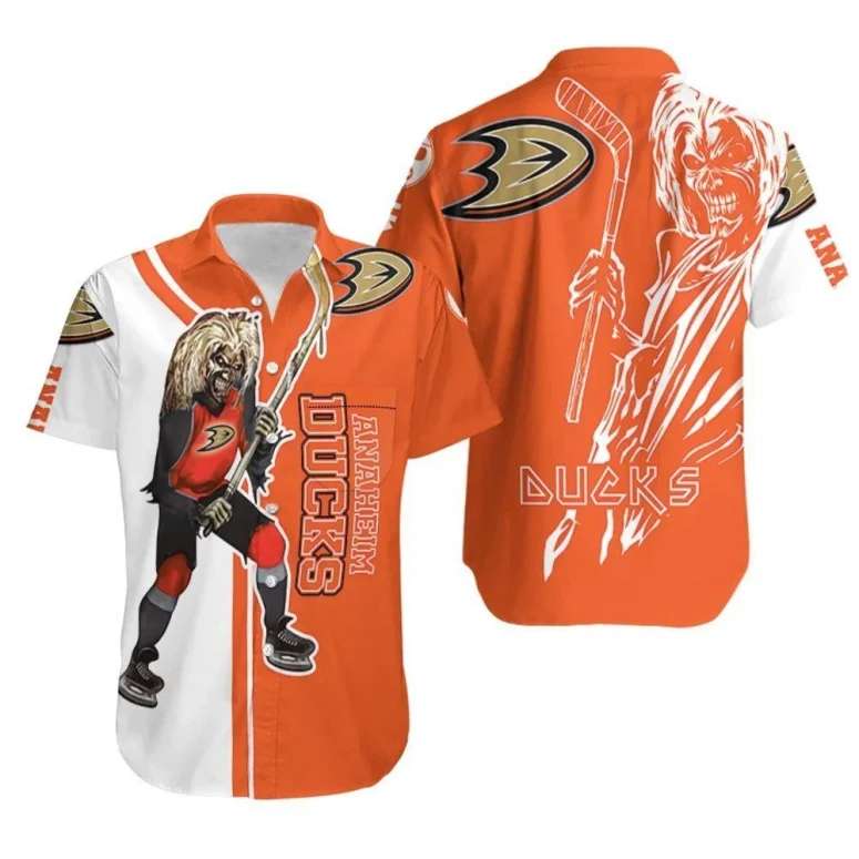 Buildercar - Anaheim Ducks Rock Hockey Hawaiian Shirt