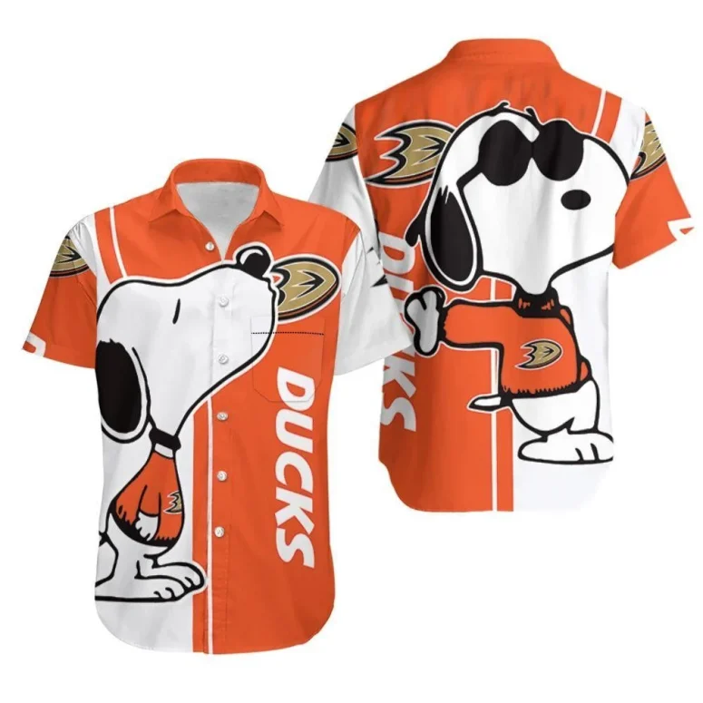 Buildercar - Anaheim Ducks Snoopy Chill Hawaiian Shirt