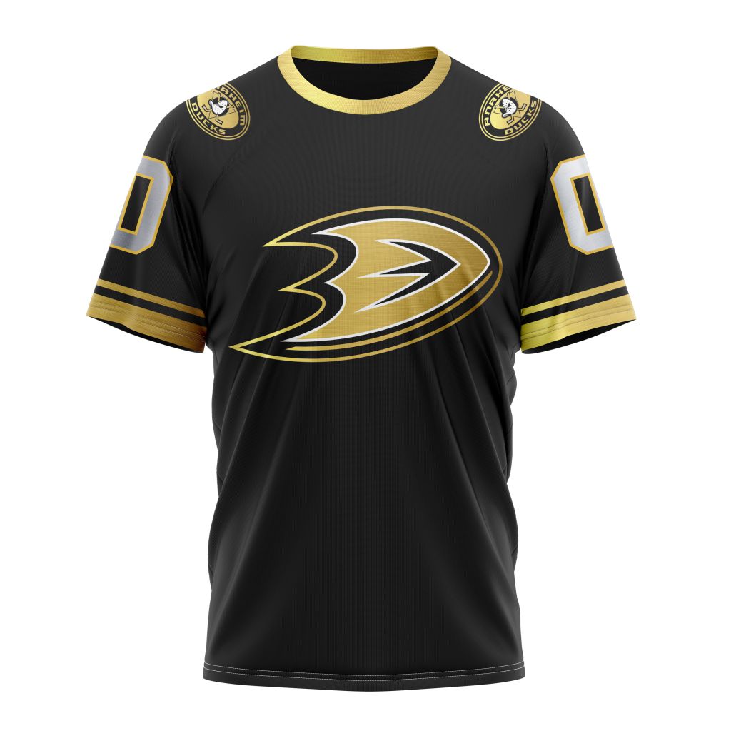 Buildercar - Anaheim Ducks Special Black And Gold Design 01 Personalized Name And Number T-Shirt
