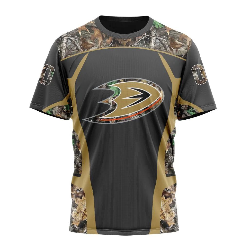 Buildercar - Anaheim Ducks Special Camo Hunting Design Personalized Name And Number T-Shirt