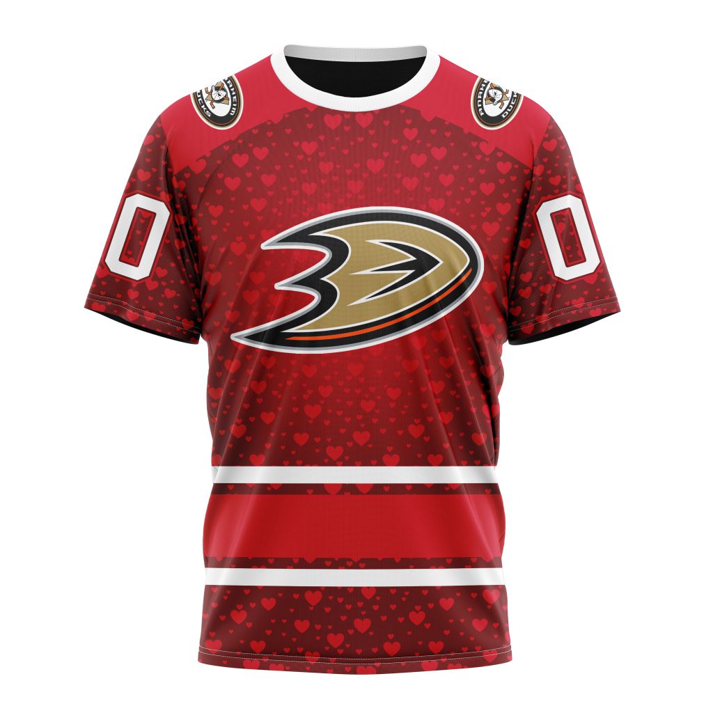 Buildercar - Anaheim Ducks Special Gift For Valentines Day 01 Personalized Name And Number T-Shirt