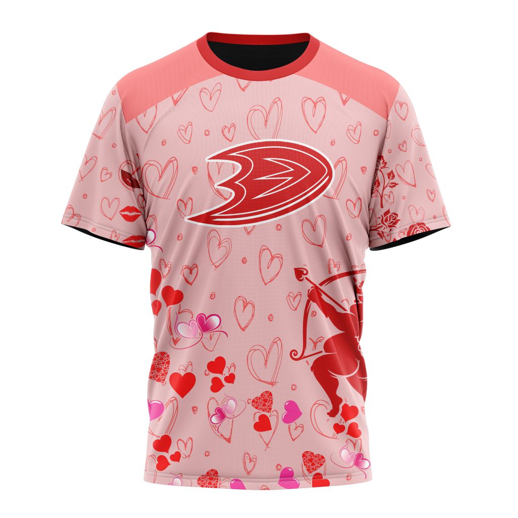 Buildercar - Anaheim Ducks Special Gift For Valentines Day 02 Personalized Name And Number T-Shirt