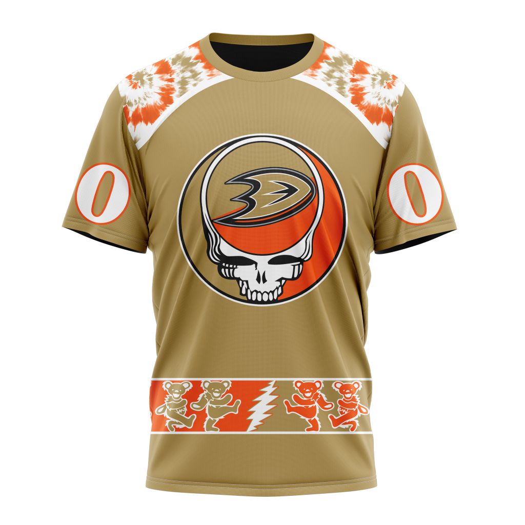 Buildercar - Anaheim Ducks Special Grateful Dead Design Personalized Name And Number T-Shirt