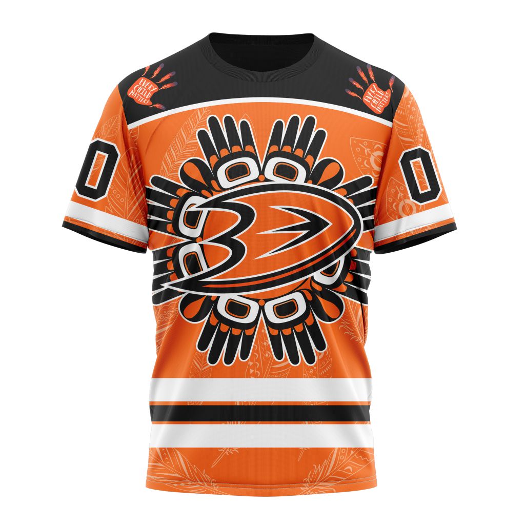 Buildercar - Anaheim Ducks Special National Day For Truth And Reconciliation Design 01 Personalized Name And Number T-Shirt