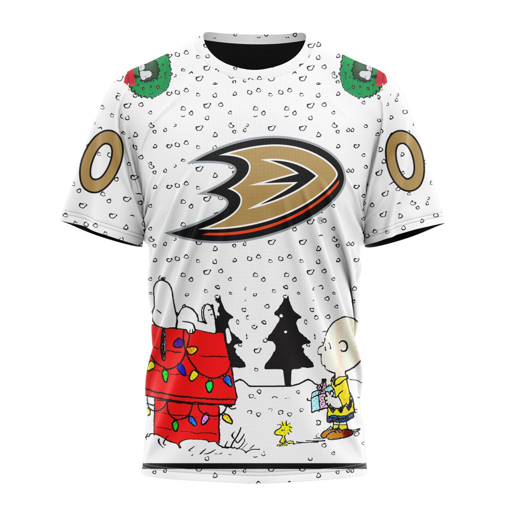 Buildercar - Anaheim Ducks Special Peanuts Design Personalized Name And Number T-Shirt