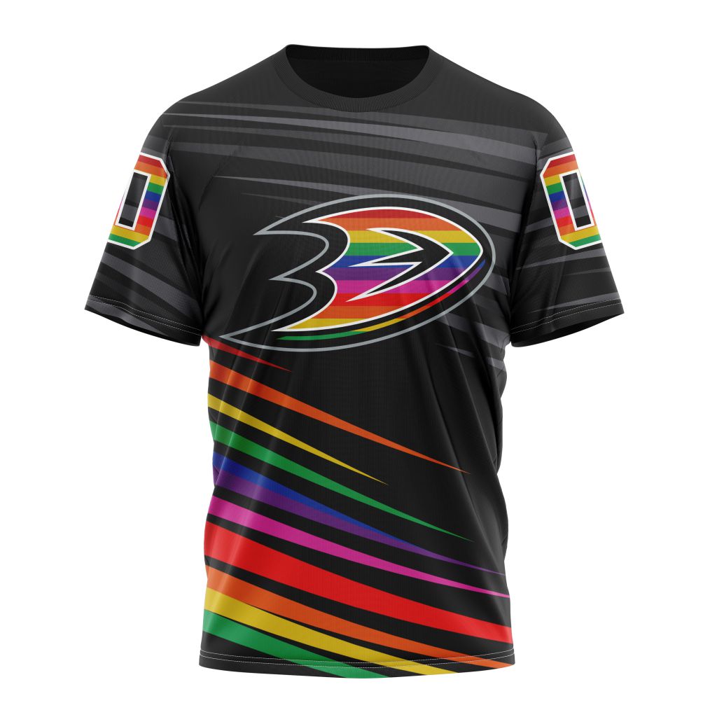 Buildercar - Anaheim Ducks Special Pride Design Hockey Is For Everyone 01 Personalized Name And Number T-Shirt