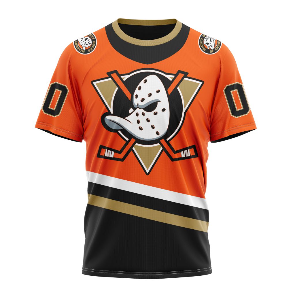 Buildercar - Anaheim Ducks Special Reverse Retro Redesign Personalized Name And Number T-Shirt