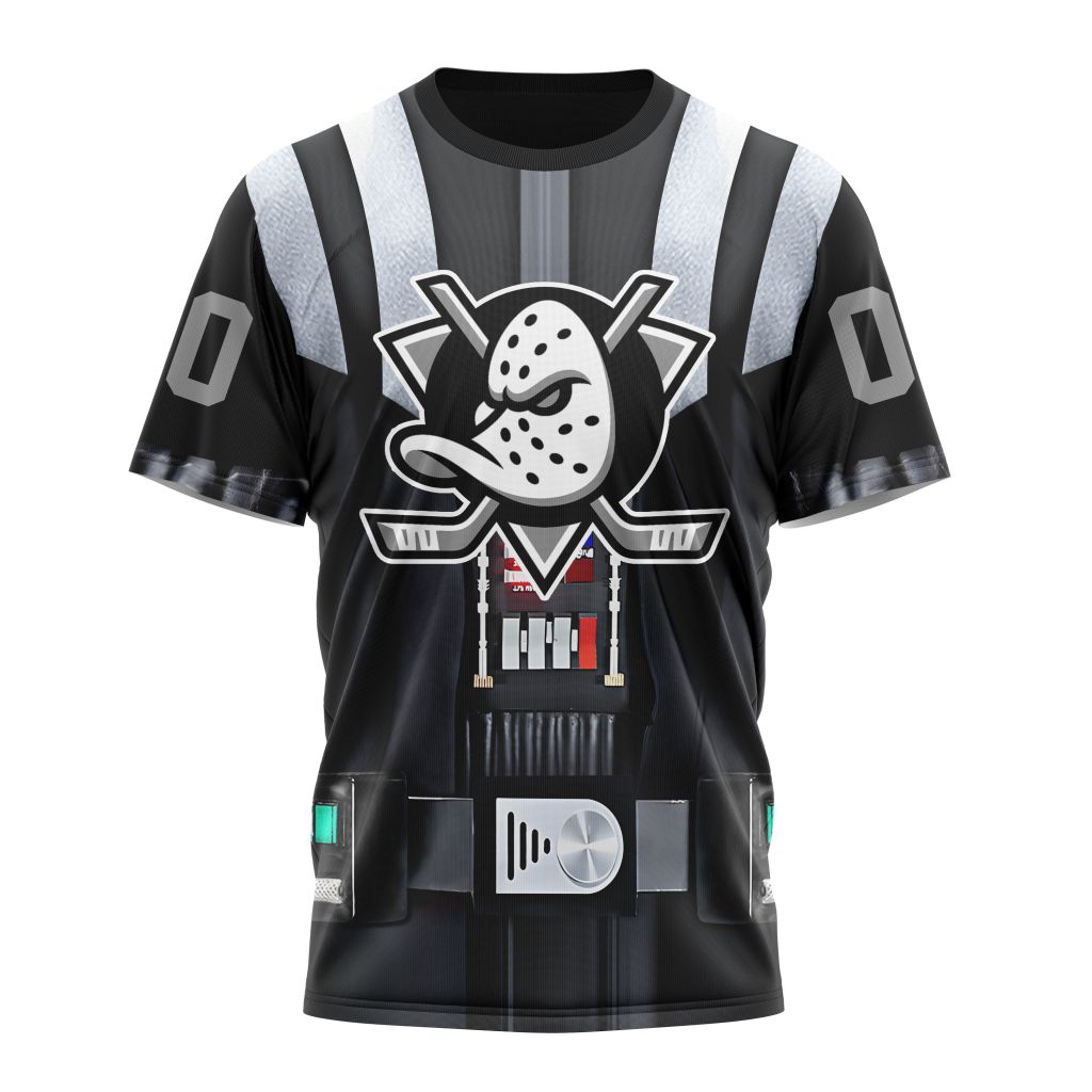 Buildercar - Anaheim Ducks Special Star Wars Darth Vader Design 01 Personalized Name And Number T-Shirt