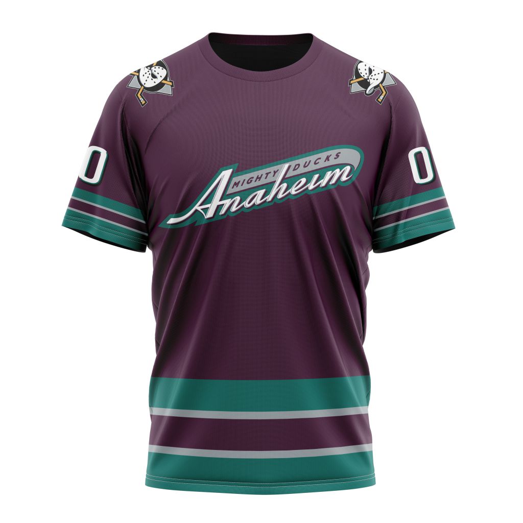 Buildercar - Anaheim Ducks Special Throwback Design 01 Personalized Name And Number T-Shirt