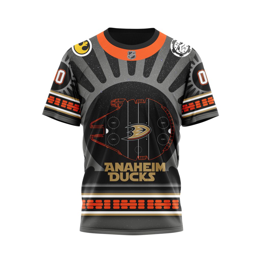Buildercar - Anaheim Ducks Star Wars May The 4th Be With You Personalized Name And Number T-Shirt