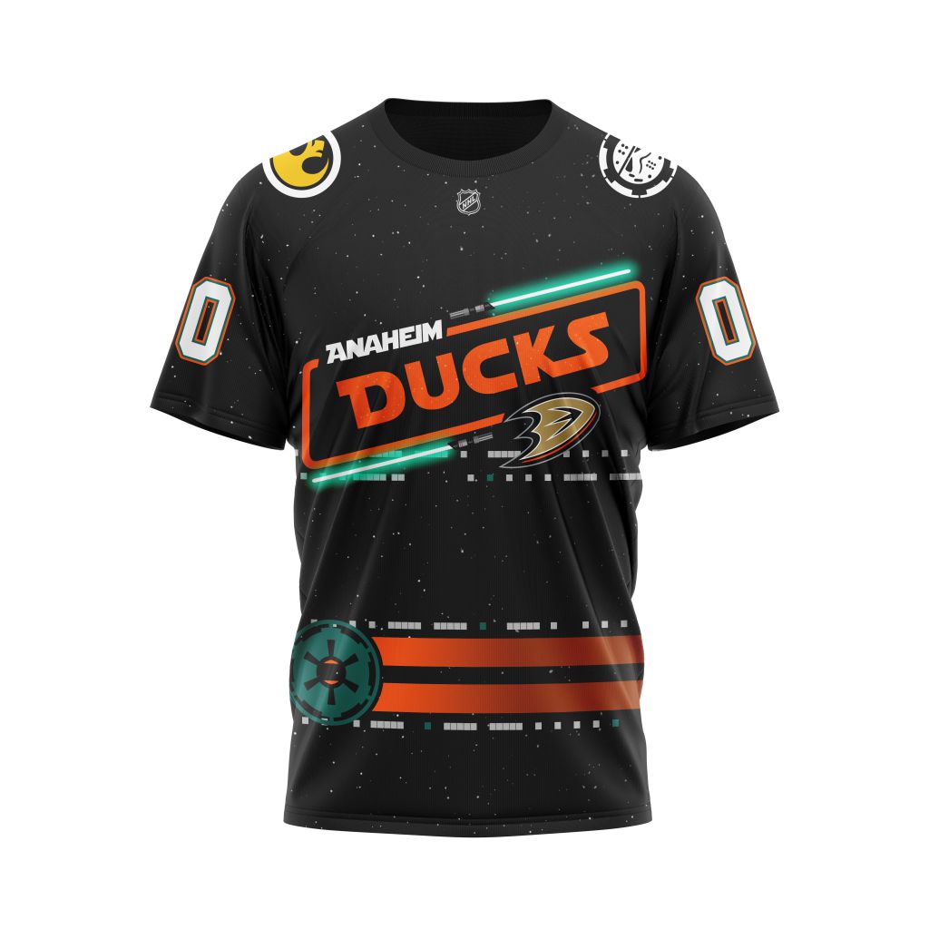 Buildercar - Anaheim Ducks Star Wars May The 4th Be With You Personalized Name And Number T-Shirt