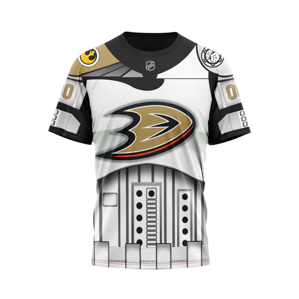 Buildercar - Anaheim Ducks Star Wars May The 4th Be With You Personalized Name And Number T-Shirt
