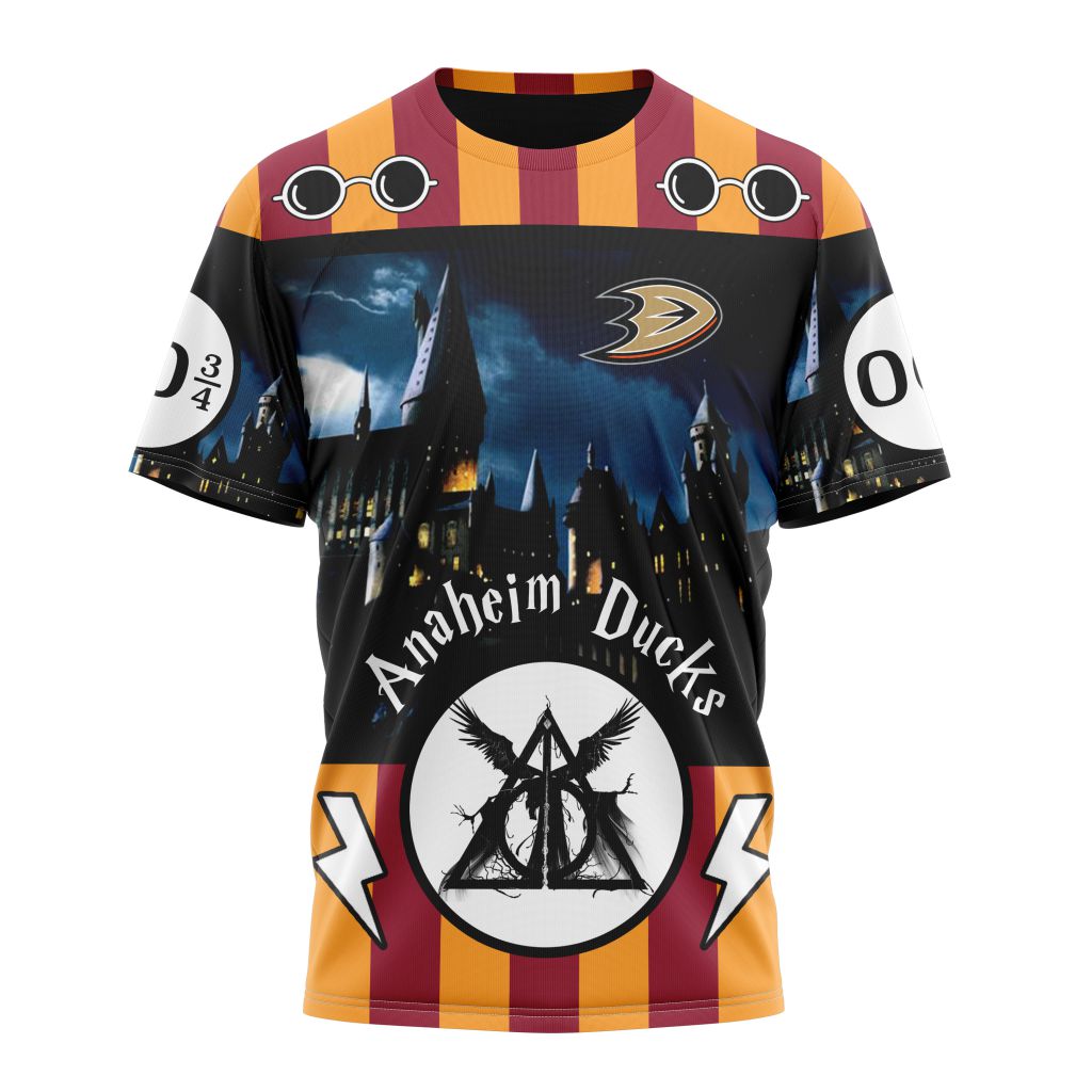 Buildercar - Anaheim Ducks With Harry Potter Theme Personalized Name And Number T-Shirt