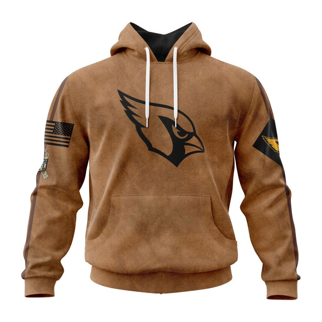 Buildercar - Arizona Cardinals Basic Brown NFL 3D Hoodie