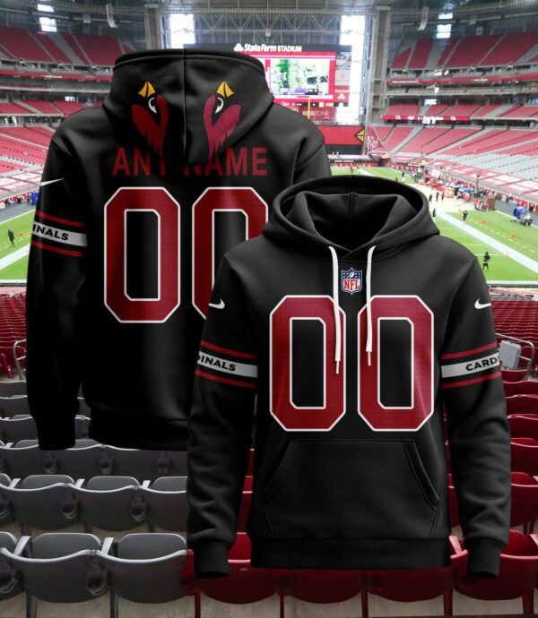 Buildercar - Arizona Cardinals Custom Name And Number 3D Hoodie Style 168