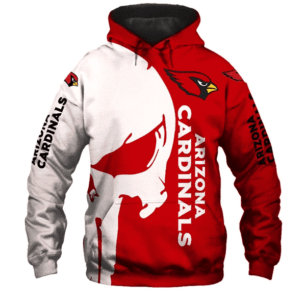 Buildercar - Arizona Cardinals Punisher NFL Unisex 3D Hoodie