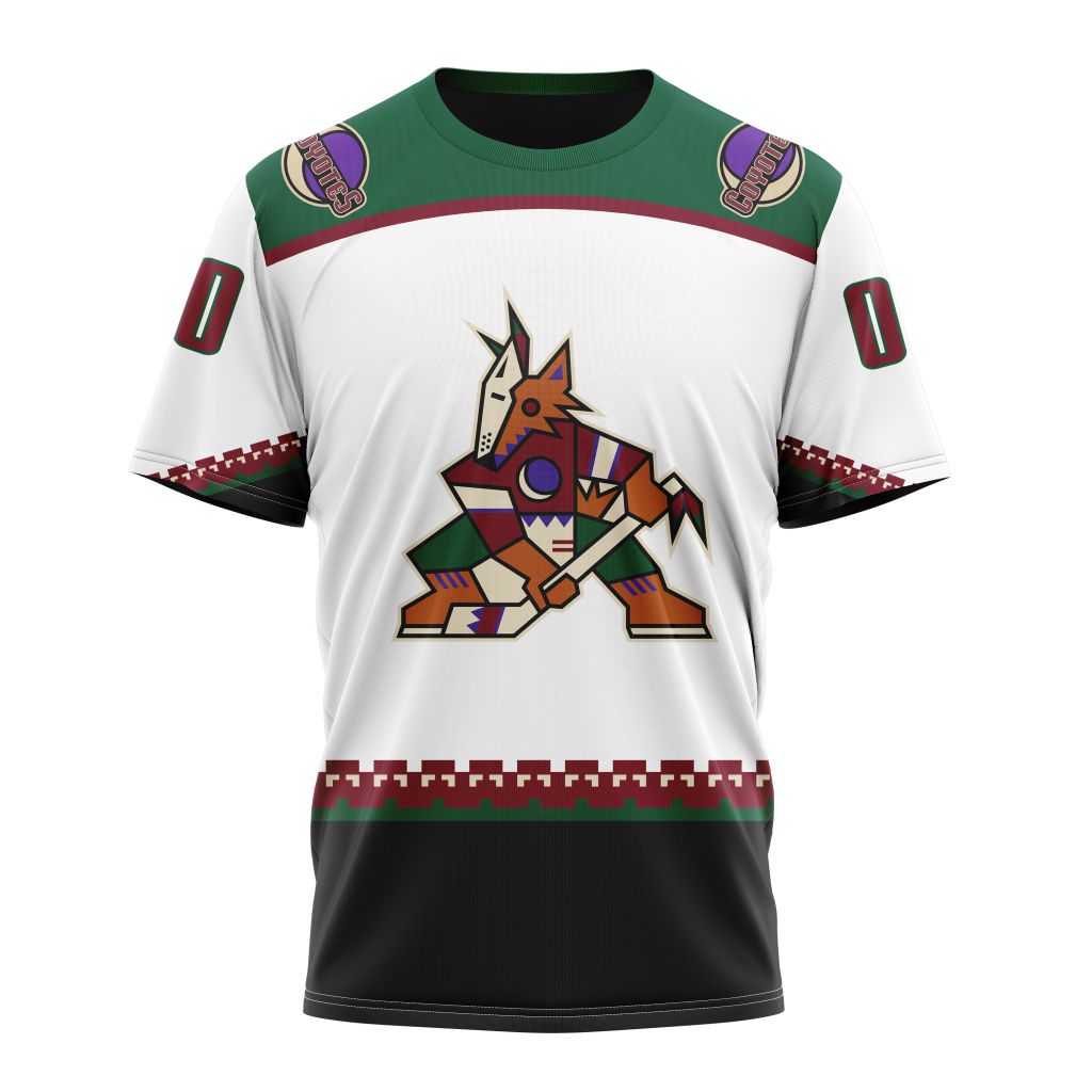 Buildercar - Arizona Coyotes Away Kits Personalized Name And Number T-Shirt