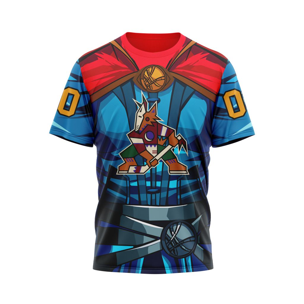 Buildercar - Arizona Coyotes feat Doctor Strange Design For Father Day Personalized Name And Number T-Shirt
