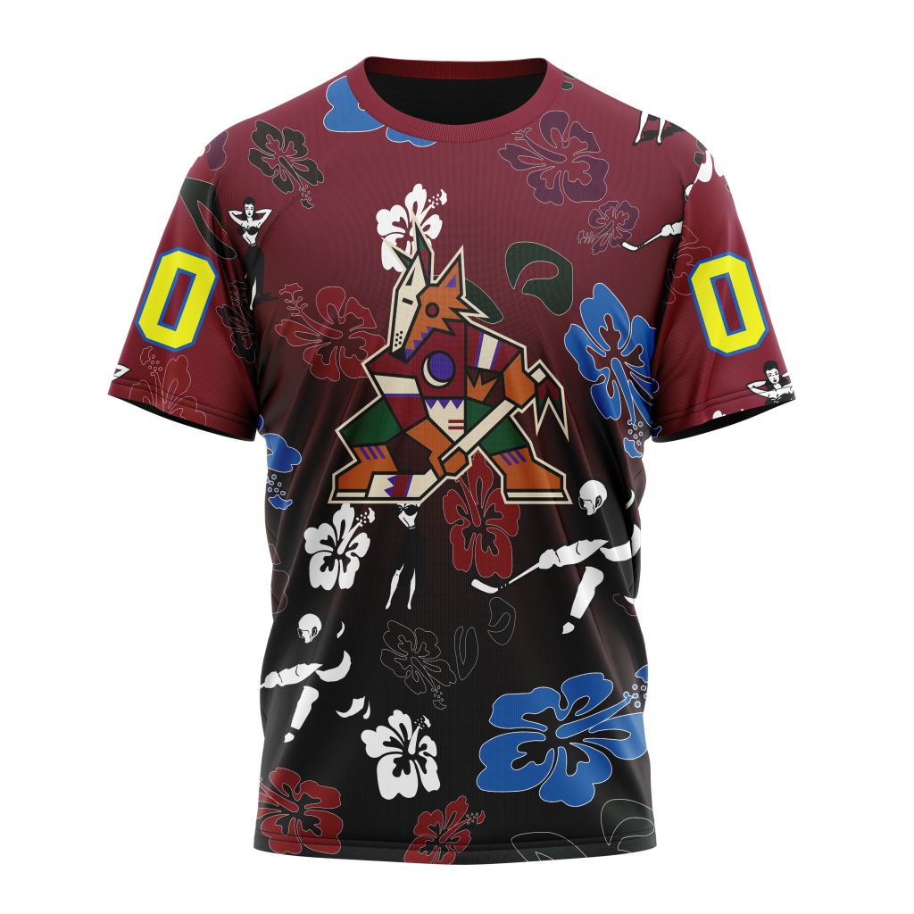 Buildercar - Arizona Coyotes feat Hawaii Design For Hawaiia Personalized Name And Number T-Shirt