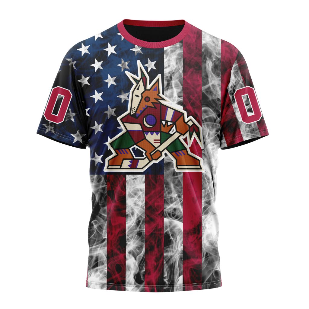 Buildercar - Arizona Coyotes For Independence Day The Fourth Of July 01 Personalized Name And Number T-Shirt