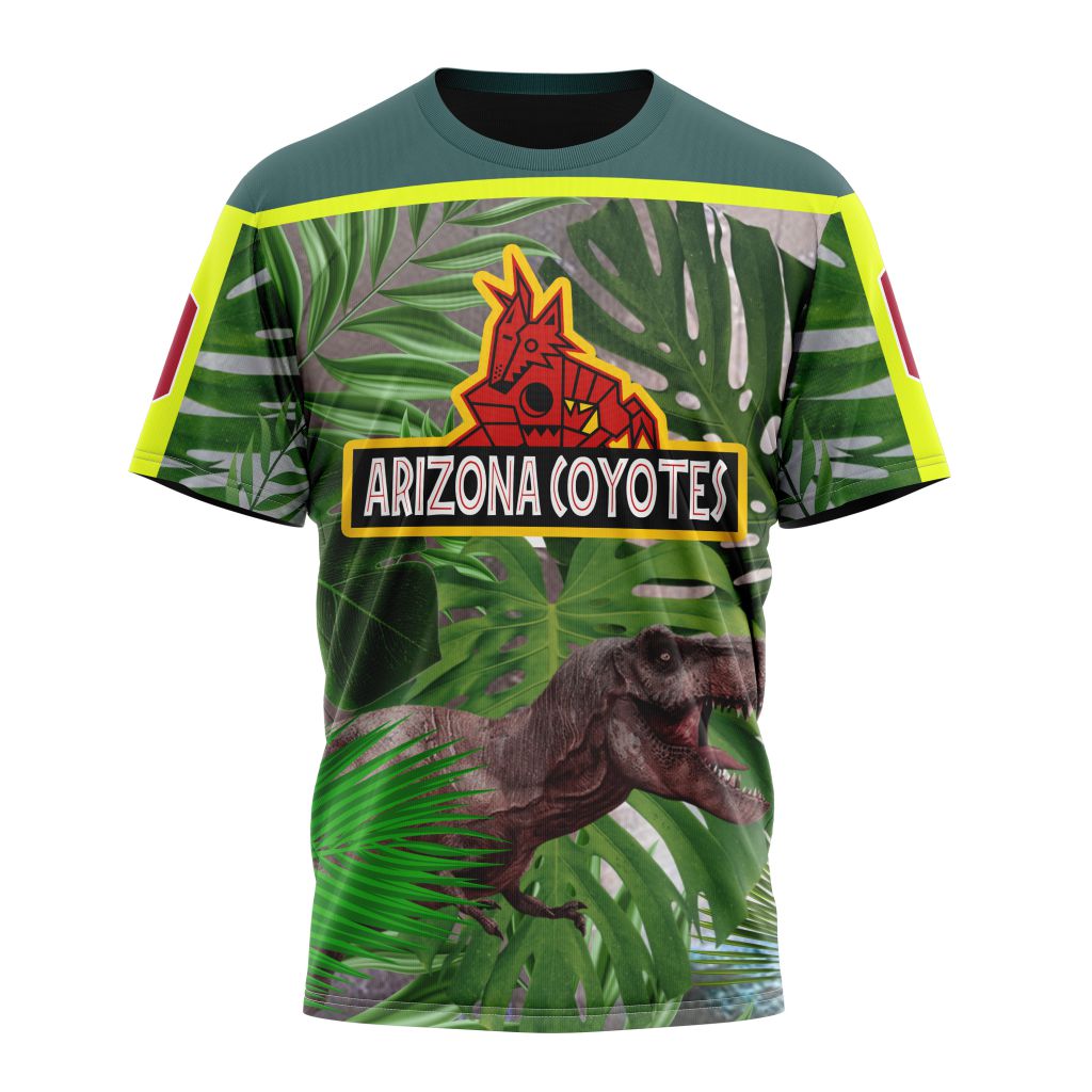 Buildercar - Arizona Coyotes Hockey For Jurassic World Personalized Name And Number T-Shirt