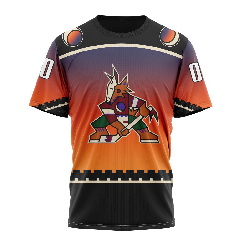 Buildercar - Arizona Coyotes New Gradient Series Concept Personalized Name And Number T-Shirt