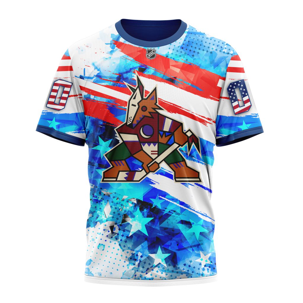 Buildercar - Arizona Coyotes Special Concept For Independence Day Personalized Name And Number T-Shirt