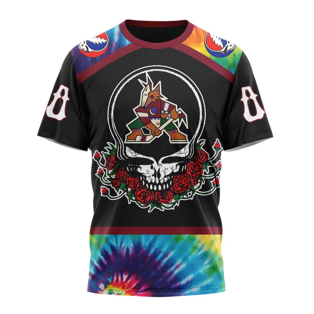 Buildercar - Arizona Coyotes Special Grateful Dead Design Personalized Name And Number T-Shirt