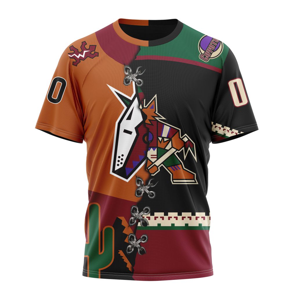 Buildercar - Arizona Coyotes Special Home Mix Reverse Retro Personalized Kits Personalized Name And Number T-Shirt