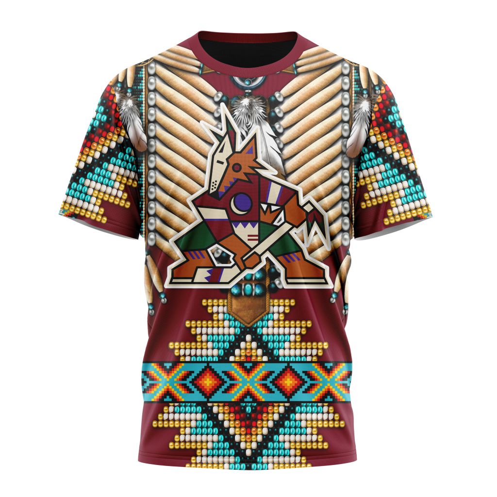 Buildercar - Arizona Coyotes Special Native Costume Design 02 Personalized Name And Number T-Shirt