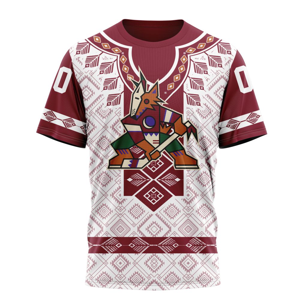 Buildercar - Arizona Coyotes Special Native Heritage Design 03 Personalized Name And Number T-Shirt