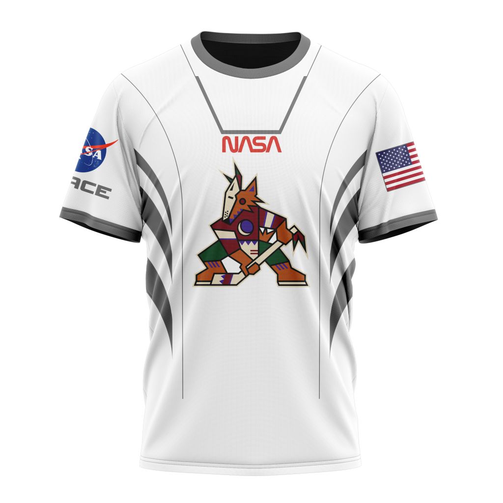 Buildercar - Arizona Coyotes Special Space Force NASA Astronaut Design Personalized Name And Number T-Shirt
