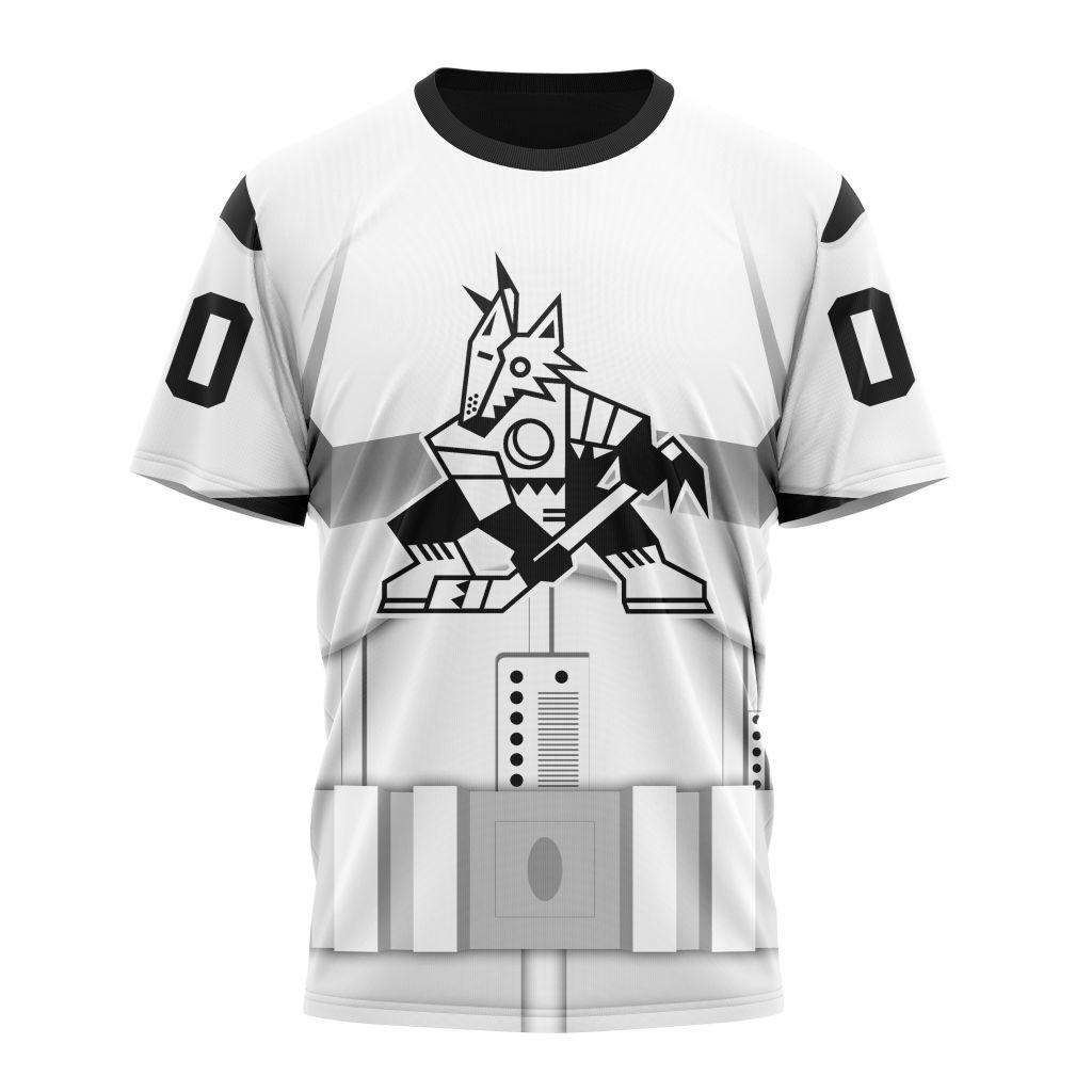 Buildercar - Arizona Coyotes Special Star Wars Stormtroopers Design Personalized Name And Number T-Shirt