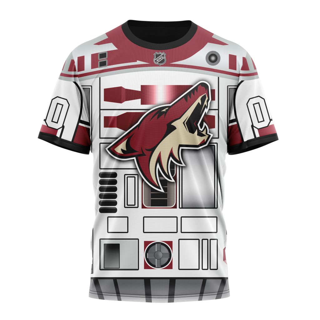 Buildercar - Arizona Coyotes Star Wars May The 4th Be With You Personalized Name And Number T-Shirt