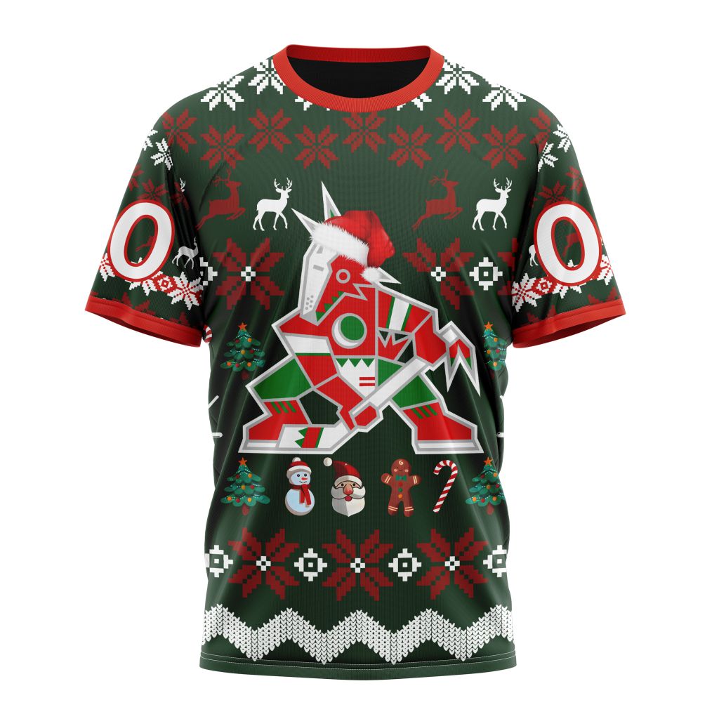 Buildercar - Arizona Coyotes Unisex Christmas Is Coming Personalized Name And Number T-Shirt