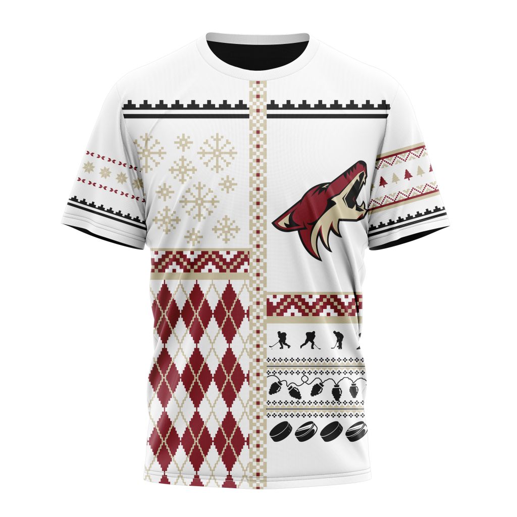 Buildercar - Arizona Coyotes Unisex Christmas Is Coming Personalized Name And Number T-Shirt