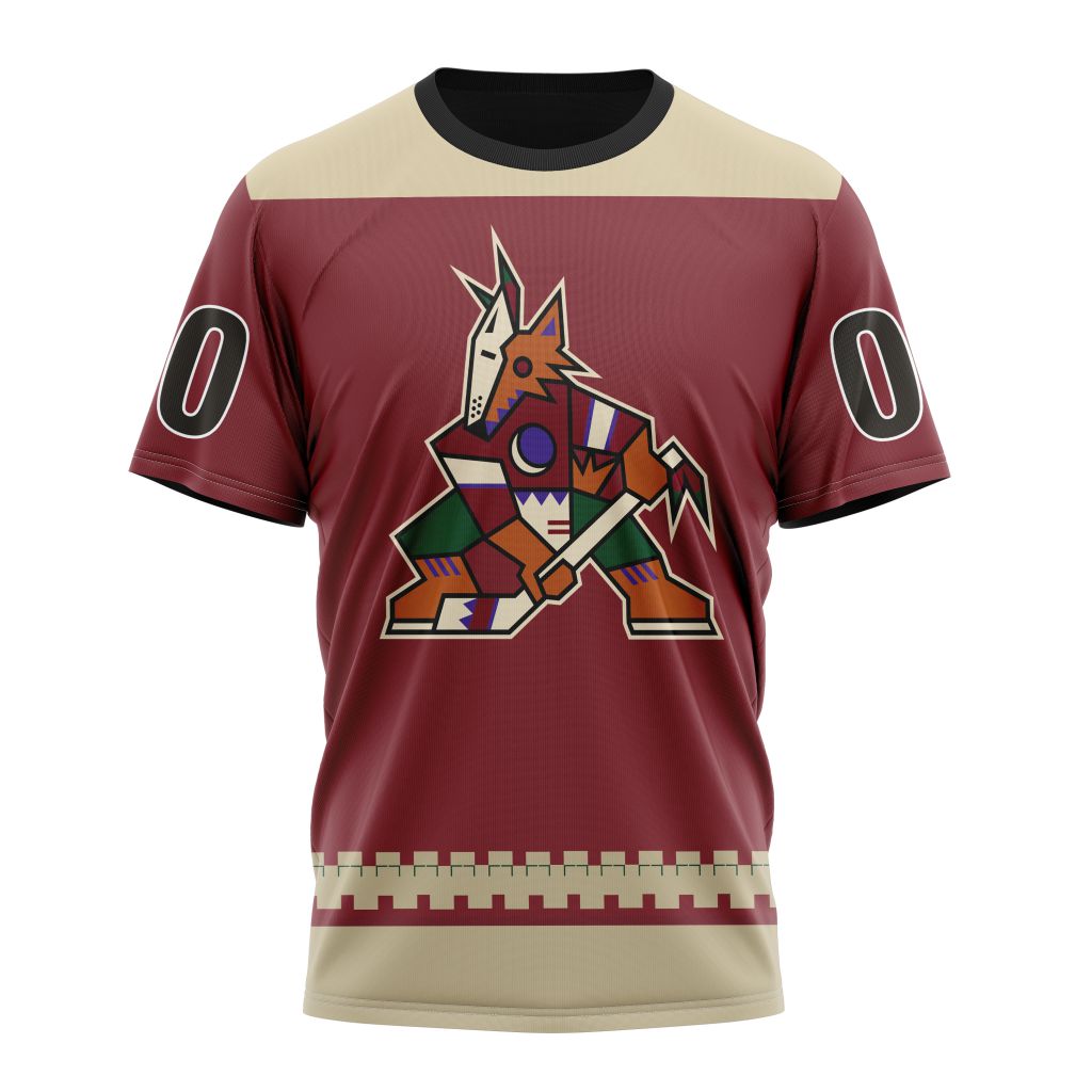 Buildercar - Arizona Coyotes Unisex Kits With Retro Concepts Personalized Name And Number T-Shirt