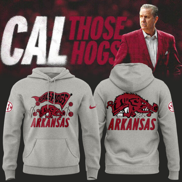 Buildercar - Arkansas Razorbacks Ball Hogs Grey NCAA Hoodie Tracksuit