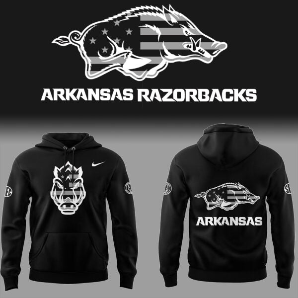 Buildercar - Arkansas Razorbacks US Flag NCAA Hoodie Tracksuit