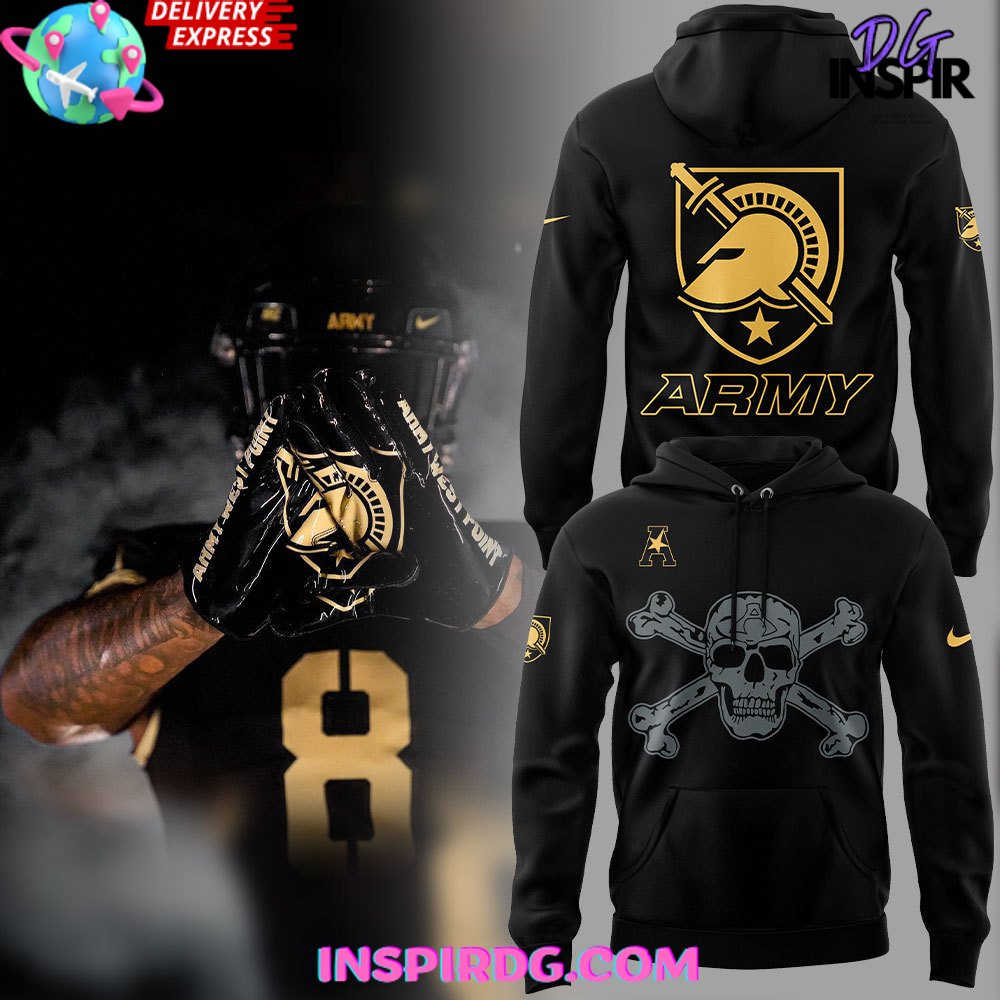 Buildercar - Army Black Knights Skull & Shield Limited Sweatshirt Hoodie