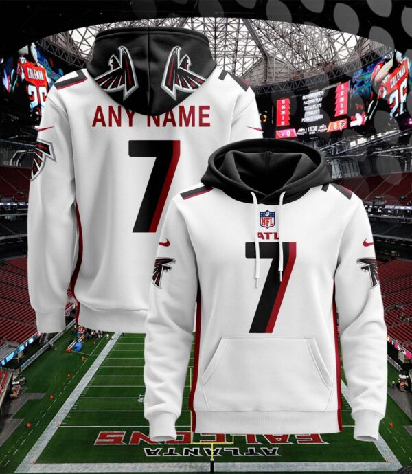 Buildercar - Atlanta Falcons Custom Name And Number 3D Hoodie Style 170