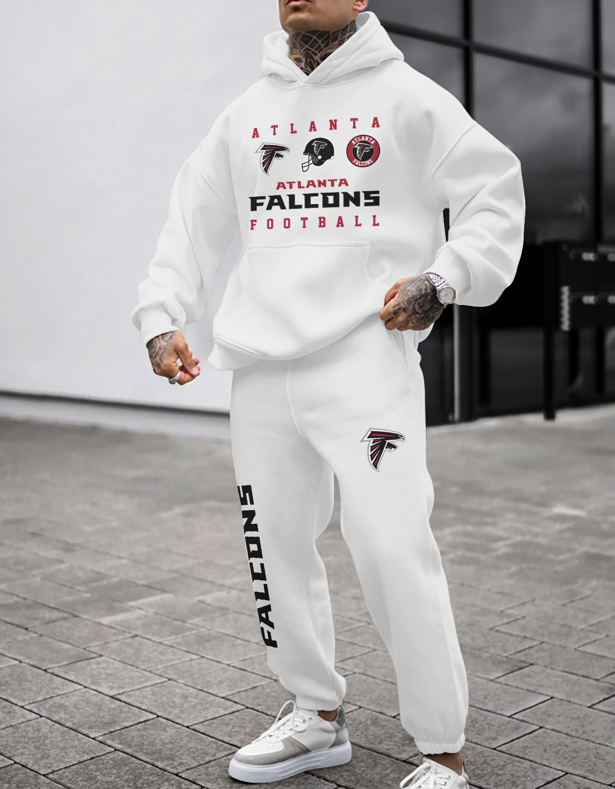 Buildercar - Atlanta Falcons NFL Sport Hoodie Tracksuit Style 127