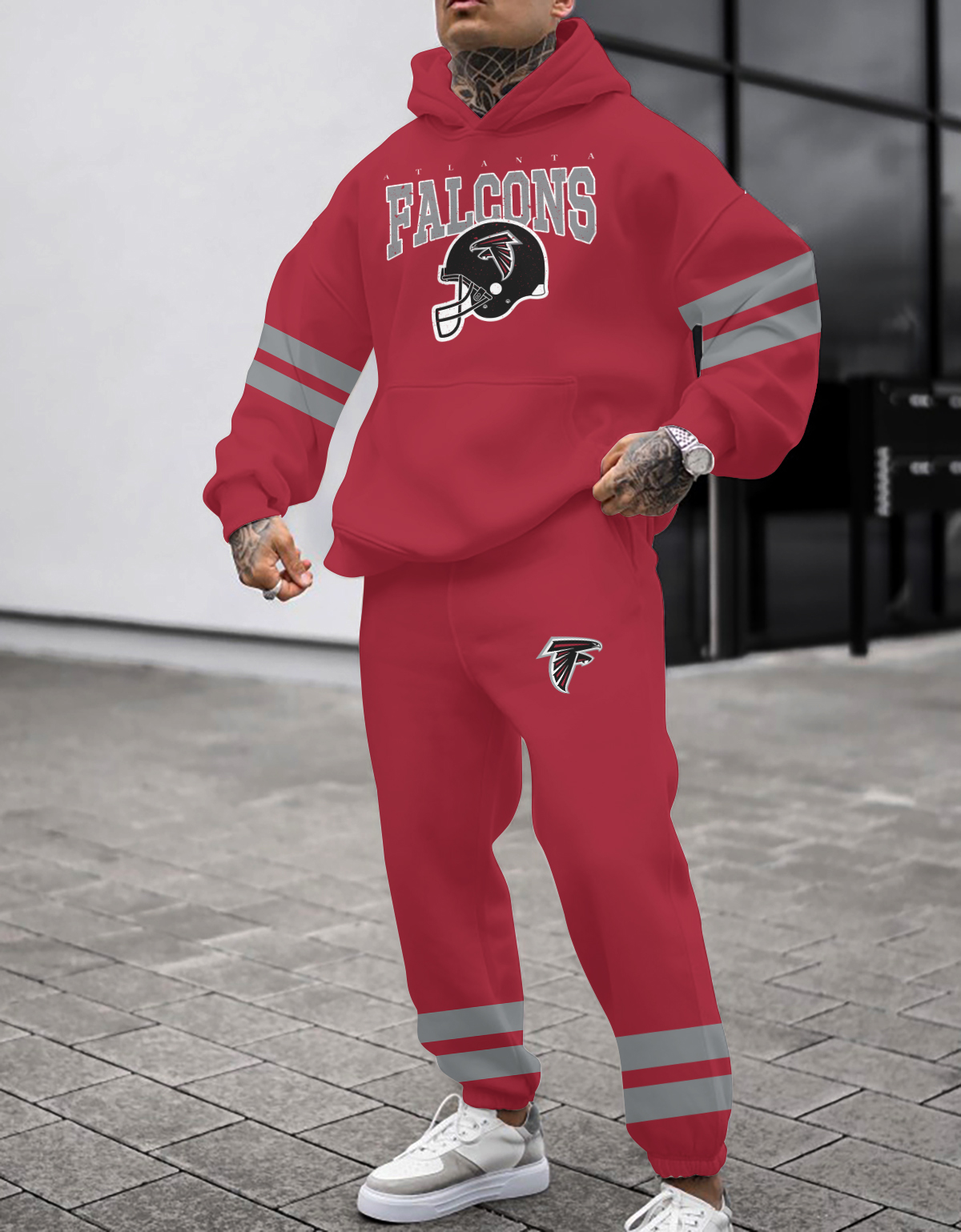 Buildercar - Atlanta Falcons NFL Sport Hoodie Tracksuit Style 262